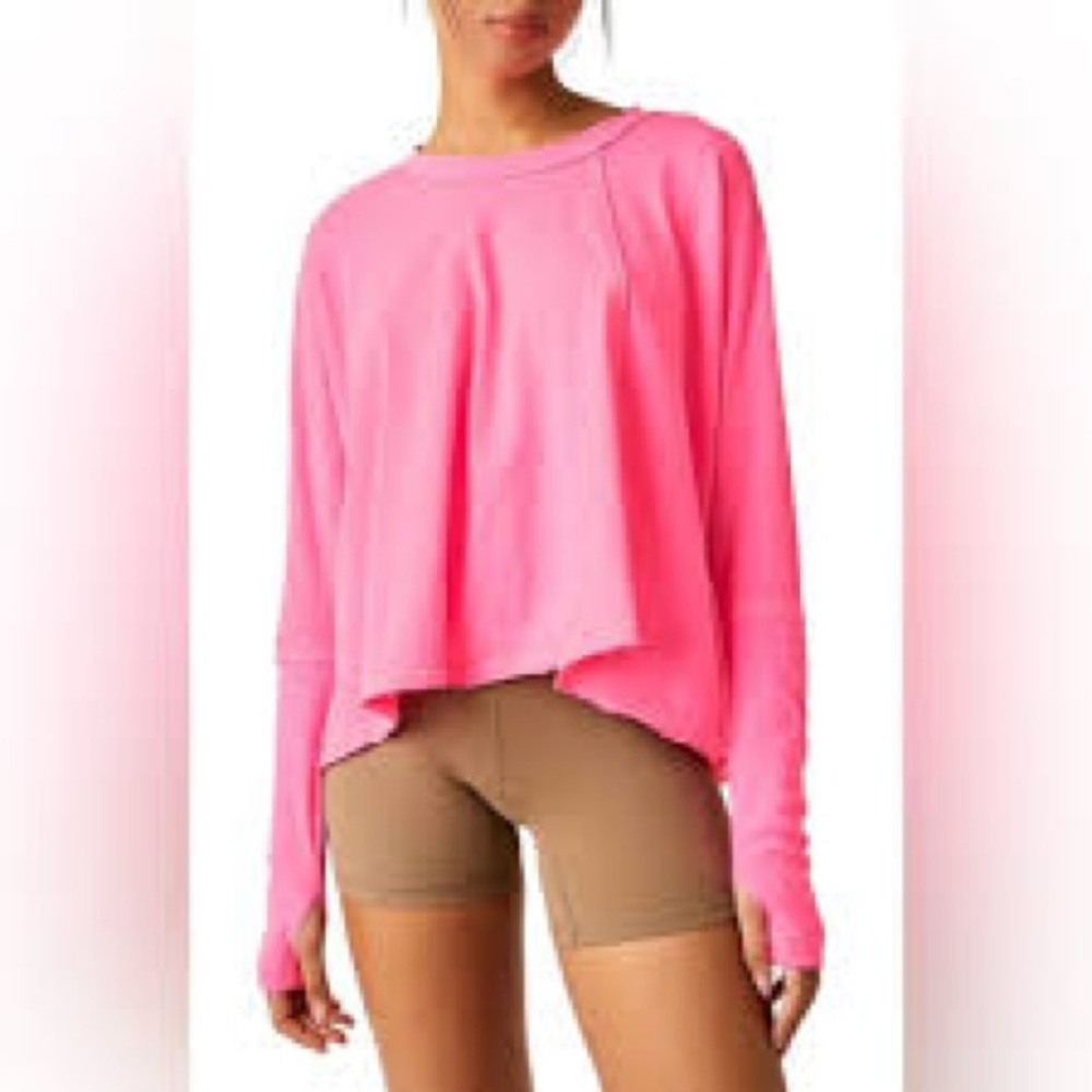 FP Movement by Free People Hot Pink 10 laps Asymmetric Long Sleeve Top XS